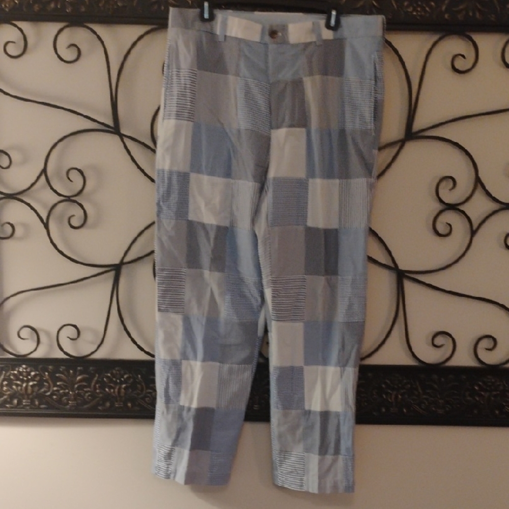 Men's Blue Checkered Pants